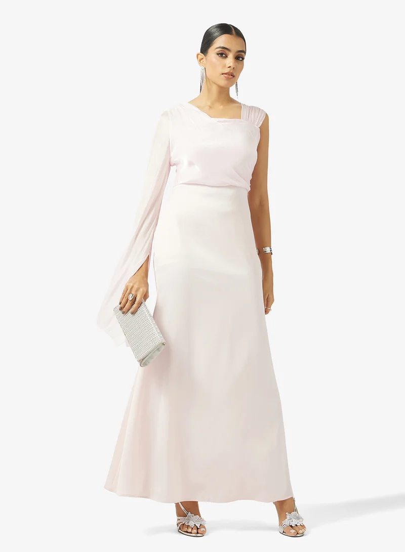 Khizana  One Shoulder Dress With Sleeve Trail for Women | Best Price UAE